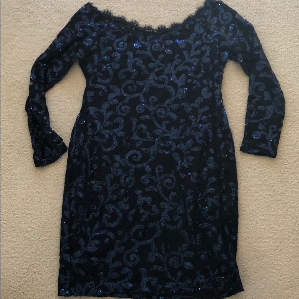Marina Navy size 12 sequin dress